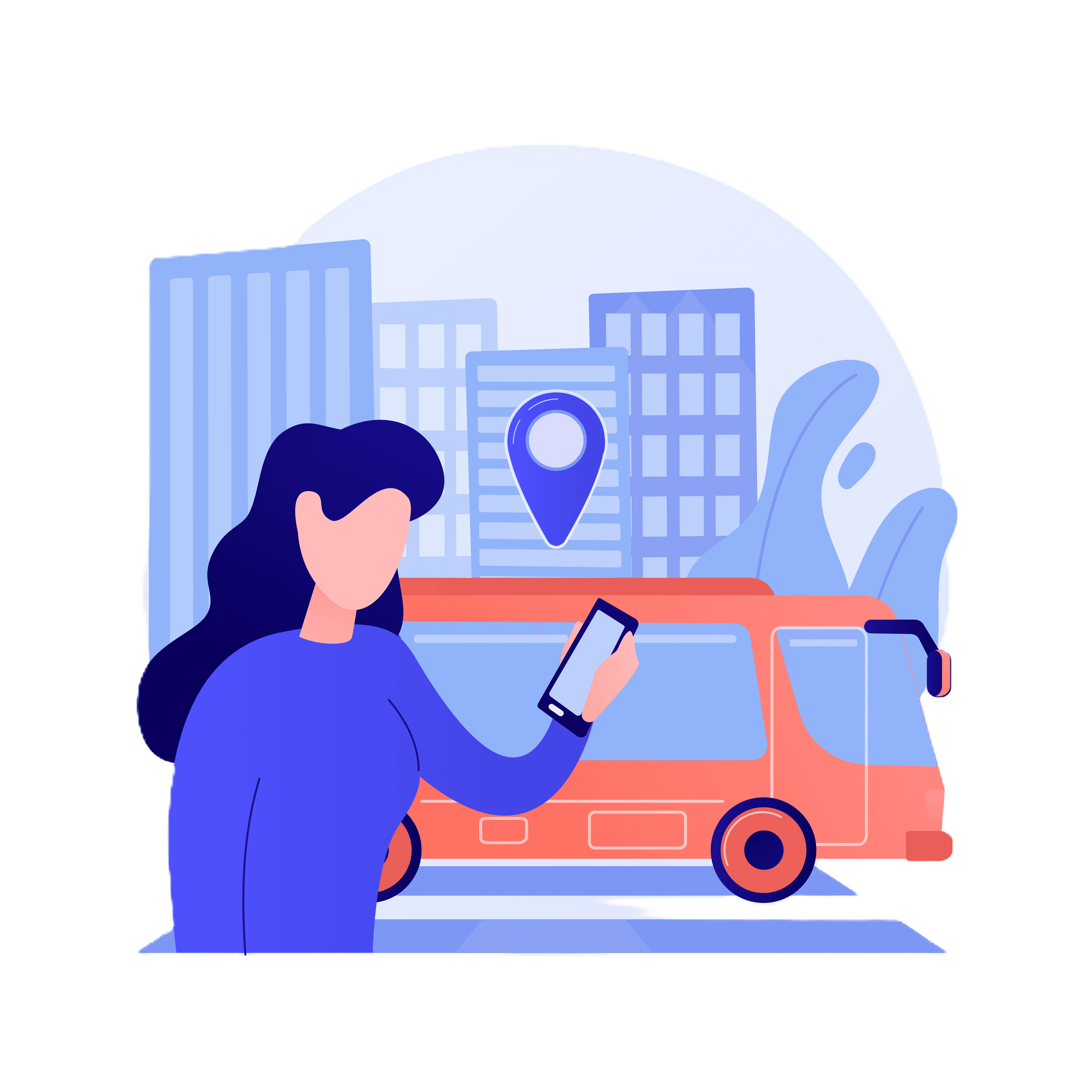 Bus and location pin